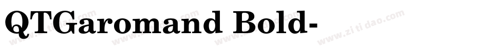 QTGaromand Bold字体转换